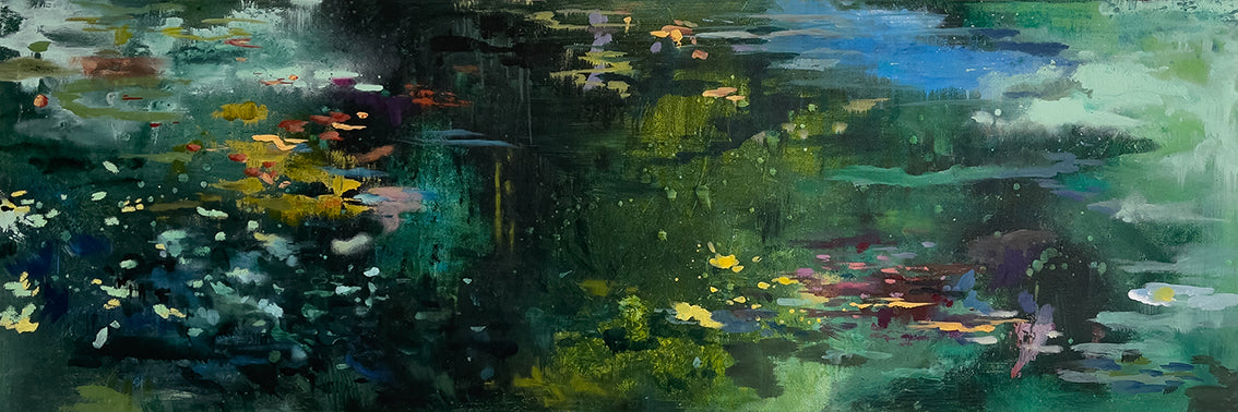 water stories-Dragonfly's Dive-150x50cm-lies-goemans-water painting-basis.jpg